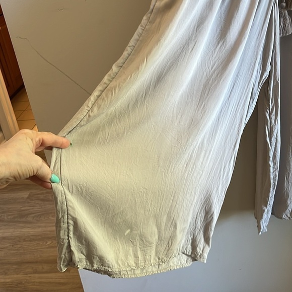 Wilfred Crinkle Pants Wide Leg Cropped Drawstring Gathered Waist Modal Size XS - Picture 5 of 12